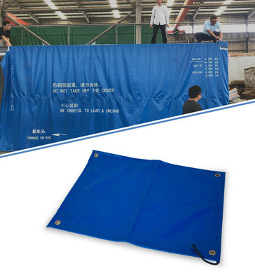Teloni personalizzati in PVC blu impermeabile per teloni per camion container, tessuto rivestito in PVC per tenda laterale per camion