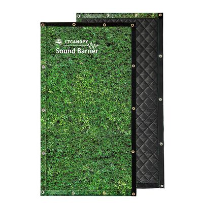 Schermo acustico di privacy fonoassorbente con foglie verdi decorative Litong per campo da tennis all'aperto