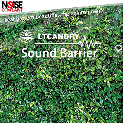 Schermo acustico di privacy fonoassorbente con foglie verdi decorative Litong per campo da tennis all'aperto