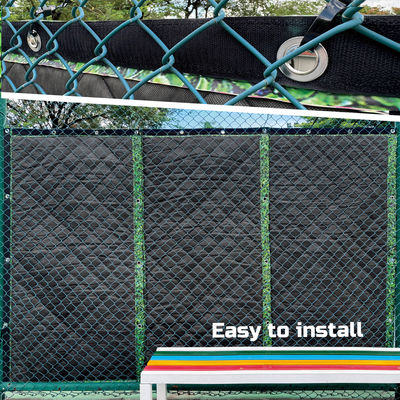 Schermo acustico di privacy fonoassorbente con foglie verdi decorative Litong per campo da tennis all'aperto