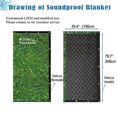 Schermo acustico di privacy fonoassorbente con foglie verdi decorative Litong per campo da tennis all'aperto