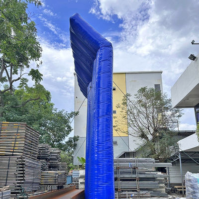 Cantiere Litong Utilizzo Barriera Antirumore Gonfiabile in PVC Blu