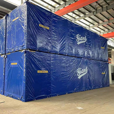 Telone di copertura per container marittimo a forma di scatola ecologica Litong, blu, 750 g/m² in PVC