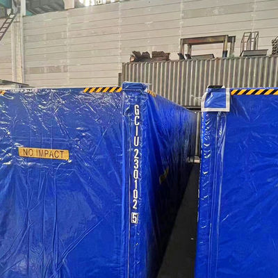 Telone di copertura per container marittimo a forma di scatola ecologica Litong, blu, 750 g/m² in PVC