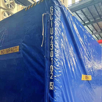 Telone di copertura per container marittimo a forma di scatola ecologica Litong, blu, 750 g/m² in PVC