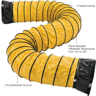 Produttore di tubi flessibili per ventilazione di miniera più venduti, soffiante portatile, condotto di ventilazione flessibile, tessuto rivestito laminato in PVC