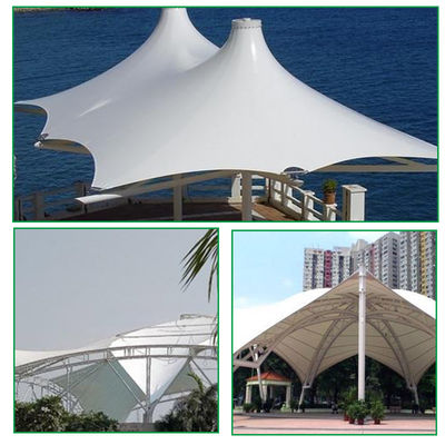 Ingrosso Hotel Tenda Tarpaulin Struttura architettonica di membrana di trazione Laboratorio Corridoio Tessuto rivestito in PVC