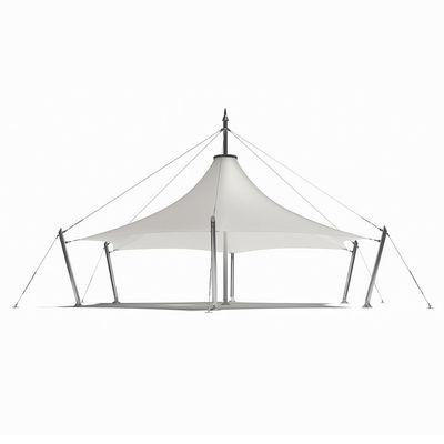 Tessuto per ombrelloni a membrana di alta qualità in PVC bianco per strutture architettoniche a trazione, per tetti