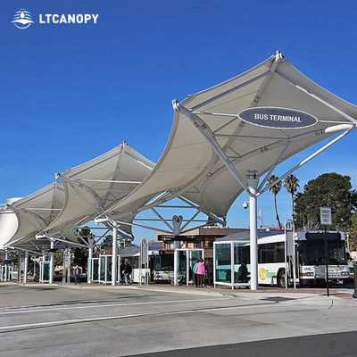 Litong Cina Canopy Outdoor ombrello ombrello impermeabile struttura di membrana di trazione del tetto vetro Tensile di tessuto tende