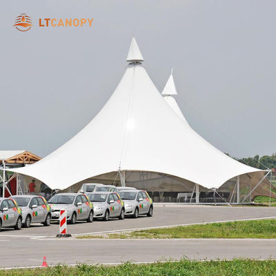 Litong Cina Canopy Outdoor ombrello ombrello impermeabile struttura di membrana di trazione del tetto vetro Tensile di tessuto tende