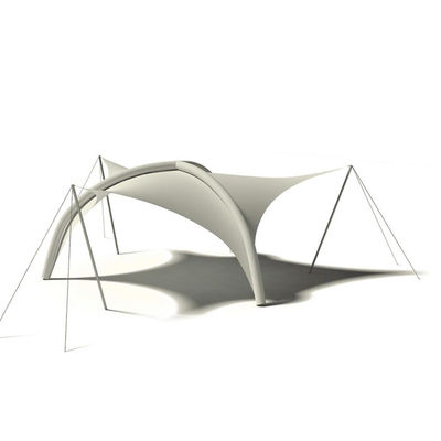 Tessuto per ombrelloni a membrana di alta qualità in PVC bianco per strutture architettoniche a trazione, per tetti