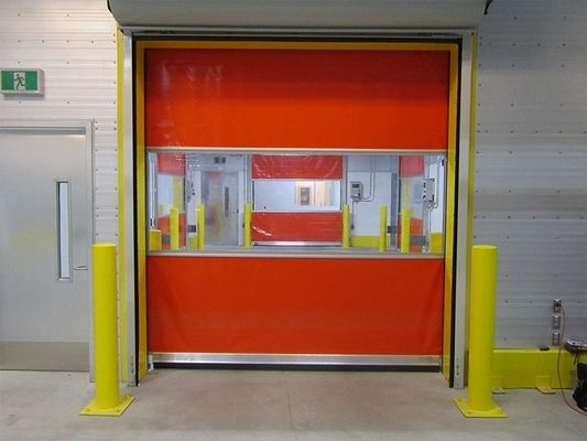Grande Vendita Stoccaggio Frigorifero Avvolgibile Pieghevole Tenda in Tessuto PVC Veloce Porta Automatica Rapida Elettrica in PVC