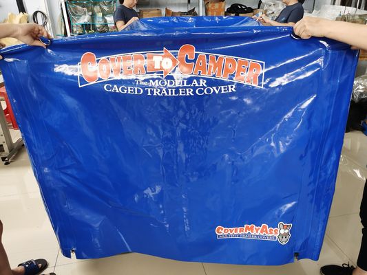 Litong Custom Commercial Heavy Duty Blue Canvas Truck Tarpaulin Cover Tarpaulin Canvas stampato