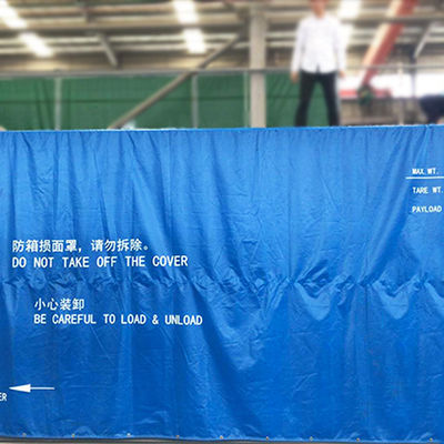 Teloni personalizzati in PVC blu impermeabile per teloni per camion container, tessuto rivestito in PVC per tenda laterale per camion