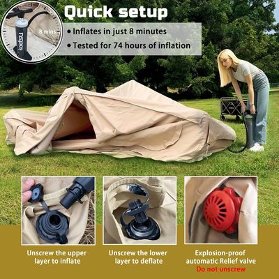 Tenda gonfiabile a cabina in tela Oxford 600D Litong Durable per campeggio